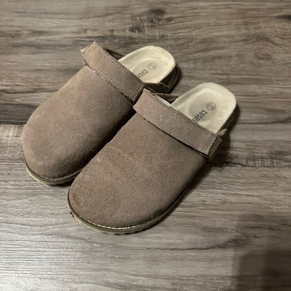 Casual Brown Suede Mules